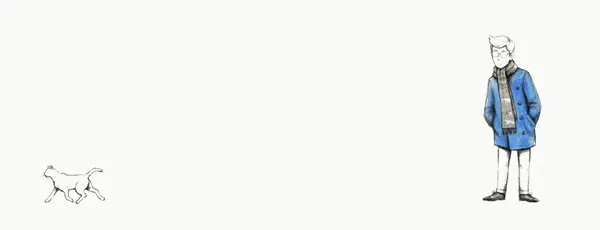 はじめまして。当ブログ「めぐる、備え。」を運営しているメグルです。このブログのコンセプトの説明ページに表示するイメージ画像です。50代の私と一緒に暮らすネコのイラストです。